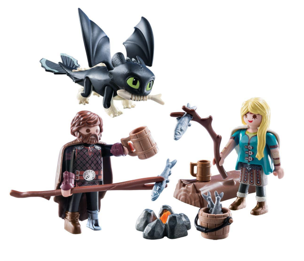 PLAYMOBIL Czkawka i Astrid z małym smokiem - 478467 - zdjęcie 2